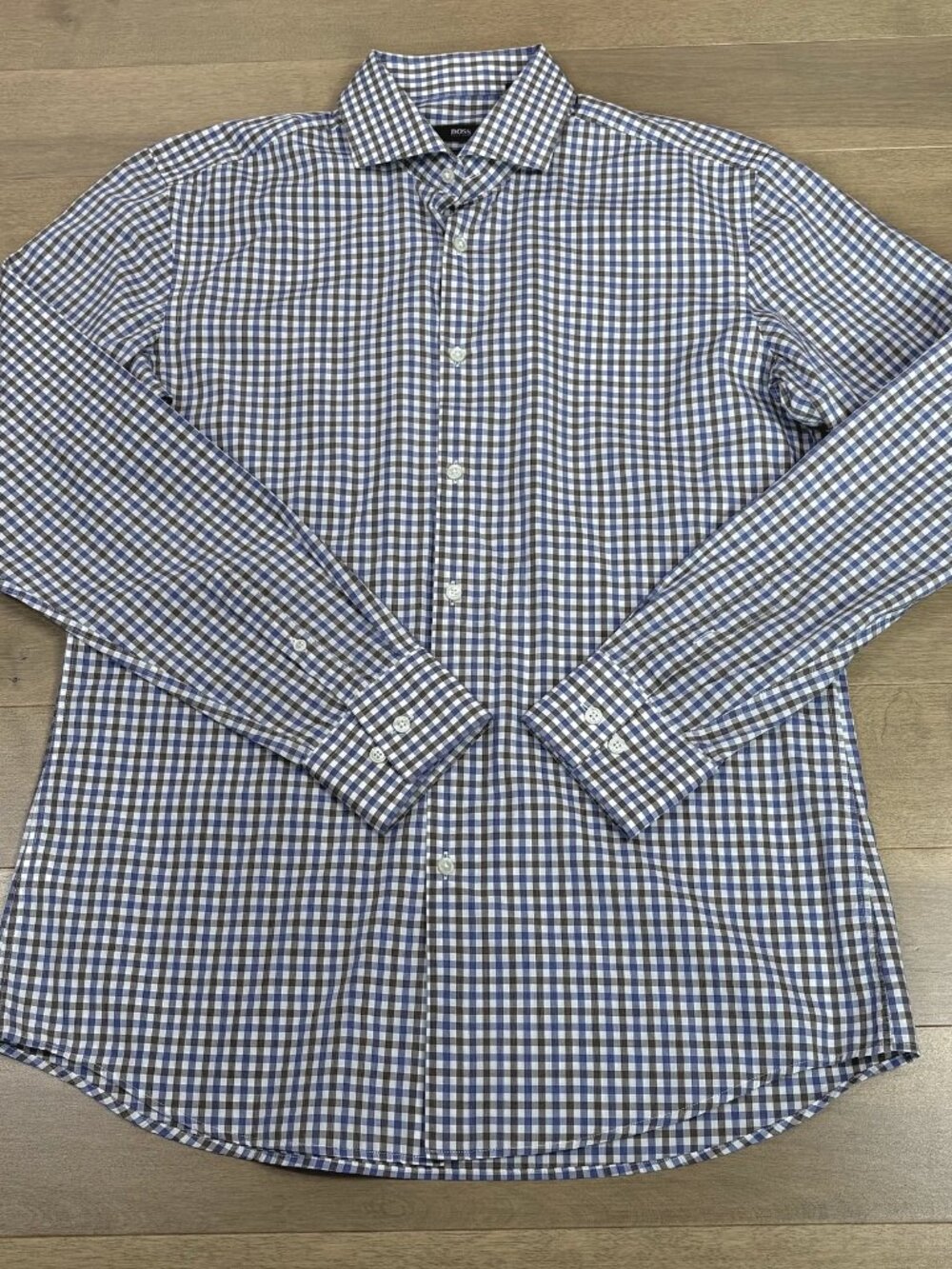 BOSS Hugo Boss men's plaid shirt large NEW!!
